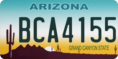 AZ license plate BCA4155