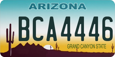 AZ license plate BCA4446