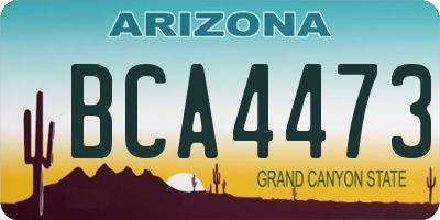 AZ license plate BCA4473