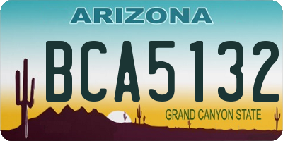 AZ license plate BCA5132