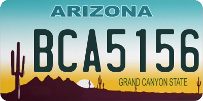 AZ license plate BCA5156