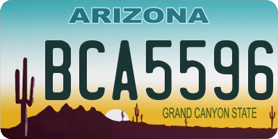 AZ license plate BCA5596