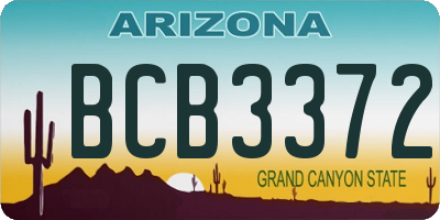 AZ license plate BCB3372