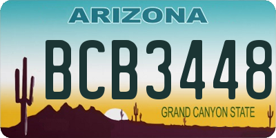 AZ license plate BCB3448