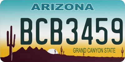 AZ license plate BCB3459