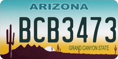 AZ license plate BCB3473