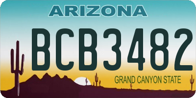 AZ license plate BCB3482