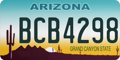 AZ license plate BCB4298