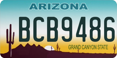 AZ license plate BCB9486