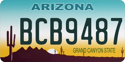 AZ license plate BCB9487