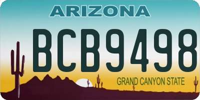 AZ license plate BCB9498