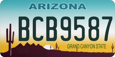 AZ license plate BCB9587