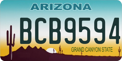 AZ license plate BCB9594