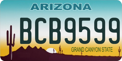 AZ license plate BCB9599