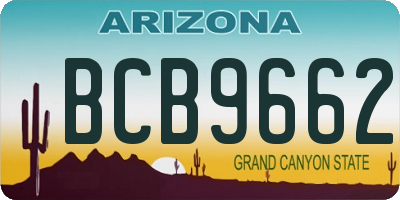 AZ license plate BCB9662