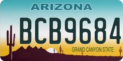 AZ license plate BCB9684