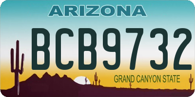 AZ license plate BCB9732