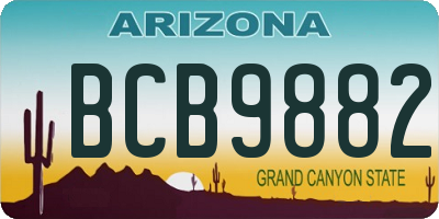 AZ license plate BCB9882