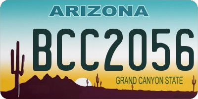 AZ license plate BCC2056