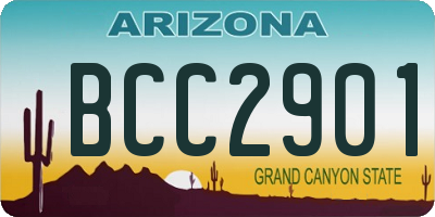 AZ license plate BCC2901