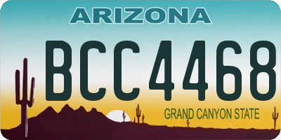 AZ license plate BCC4468