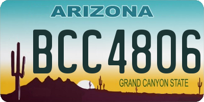 AZ license plate BCC4806