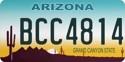 AZ license plate BCC4814