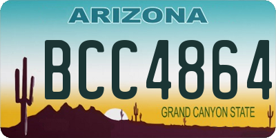 AZ license plate BCC4864