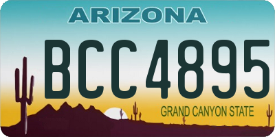 AZ license plate BCC4895