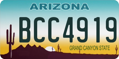 AZ license plate BCC4919