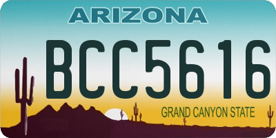 AZ license plate BCC5616