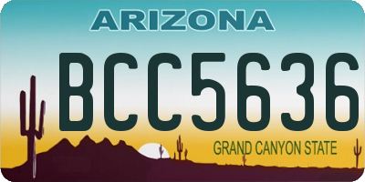 AZ license plate BCC5636