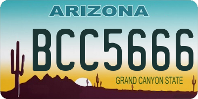 AZ license plate BCC5666