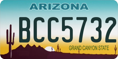 AZ license plate BCC5732