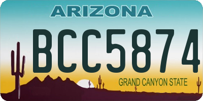 AZ license plate BCC5874