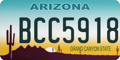 AZ license plate BCC5918