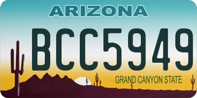 AZ license plate BCC5949