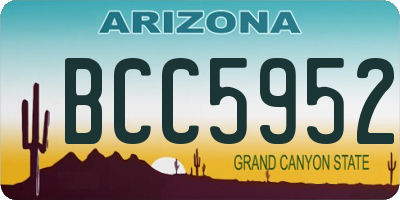 AZ license plate BCC5952