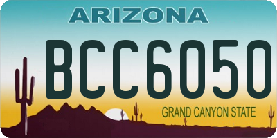 AZ license plate BCC6050