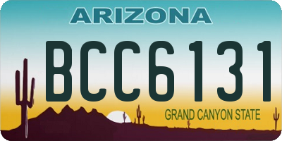 AZ license plate BCC6131