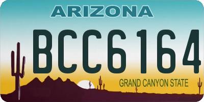 AZ license plate BCC6164