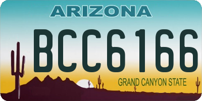 AZ license plate BCC6166