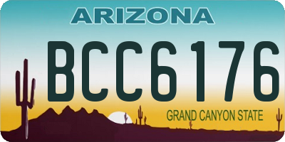 AZ license plate BCC6176