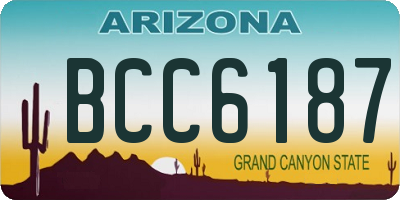 AZ license plate BCC6187