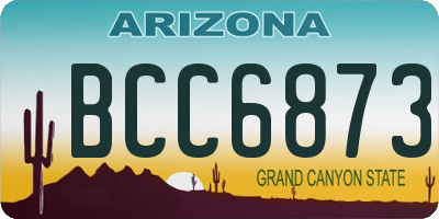 AZ license plate BCC6873