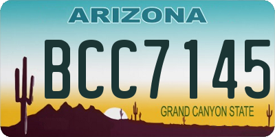 AZ license plate BCC7145