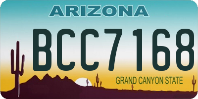 AZ license plate BCC7168