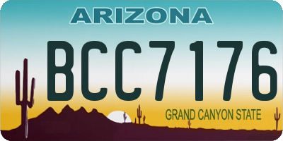 AZ license plate BCC7176