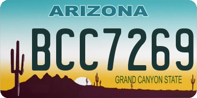 AZ license plate BCC7269