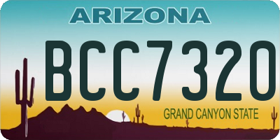 AZ license plate BCC7320